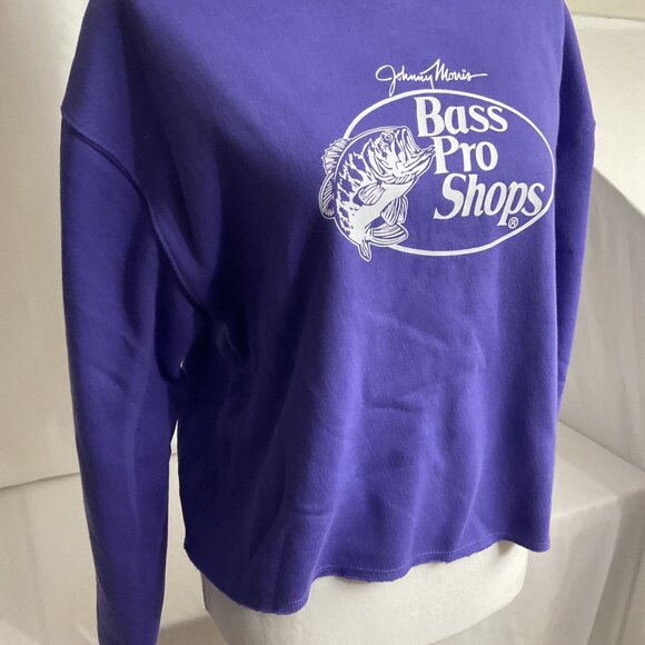 Bass Pro Shops Purple Hoodie Sweatshirt With Iconic Logo S/P Size 60% Cotton & 4 - Picture 4 of 9